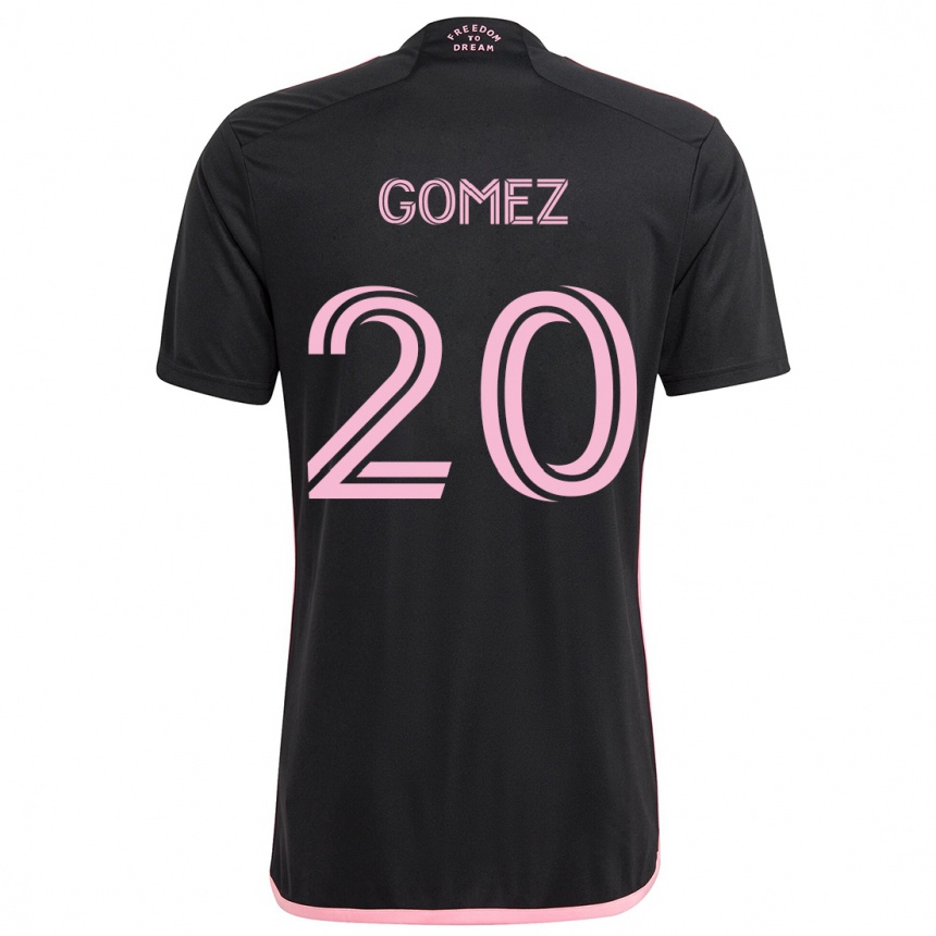 Vaikiškas Diego Gómez #20 Juoda Išvykos Marškinėliai 2024/25 T-Shirt