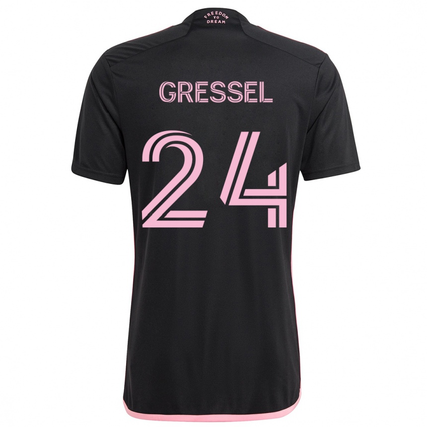 Vaikiškas Julian Gressel #24 Juoda Išvykos Marškinėliai 2024/25 T-Shirt