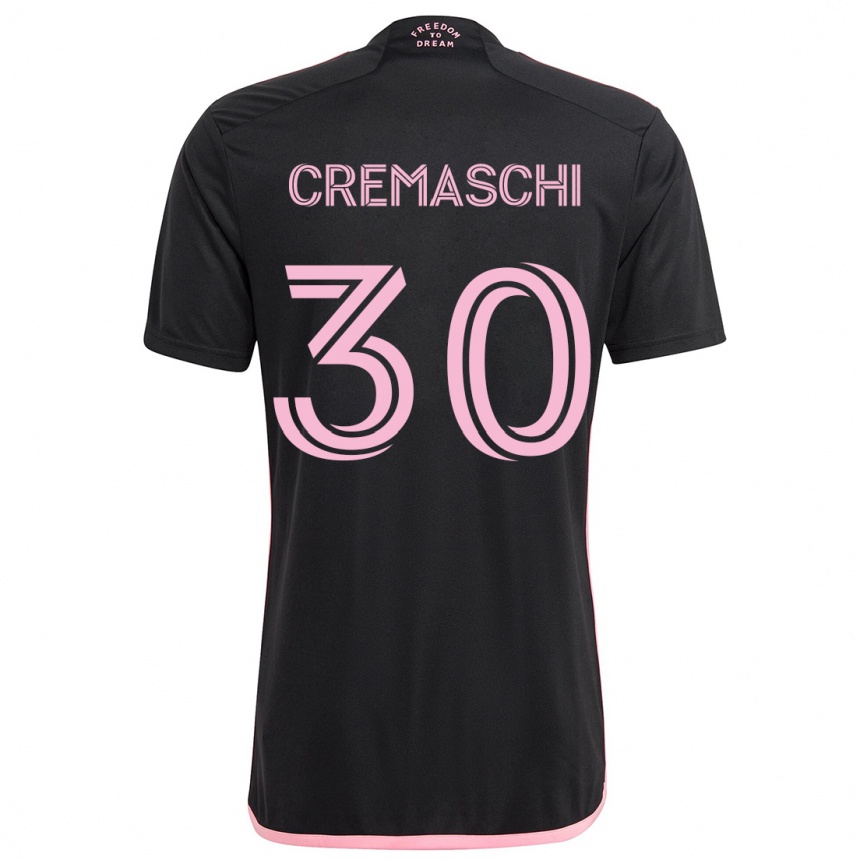 Vaikiškas Benja Cremaschi #30 Juoda Išvykos Marškinėliai 2024/25 T-Shirt