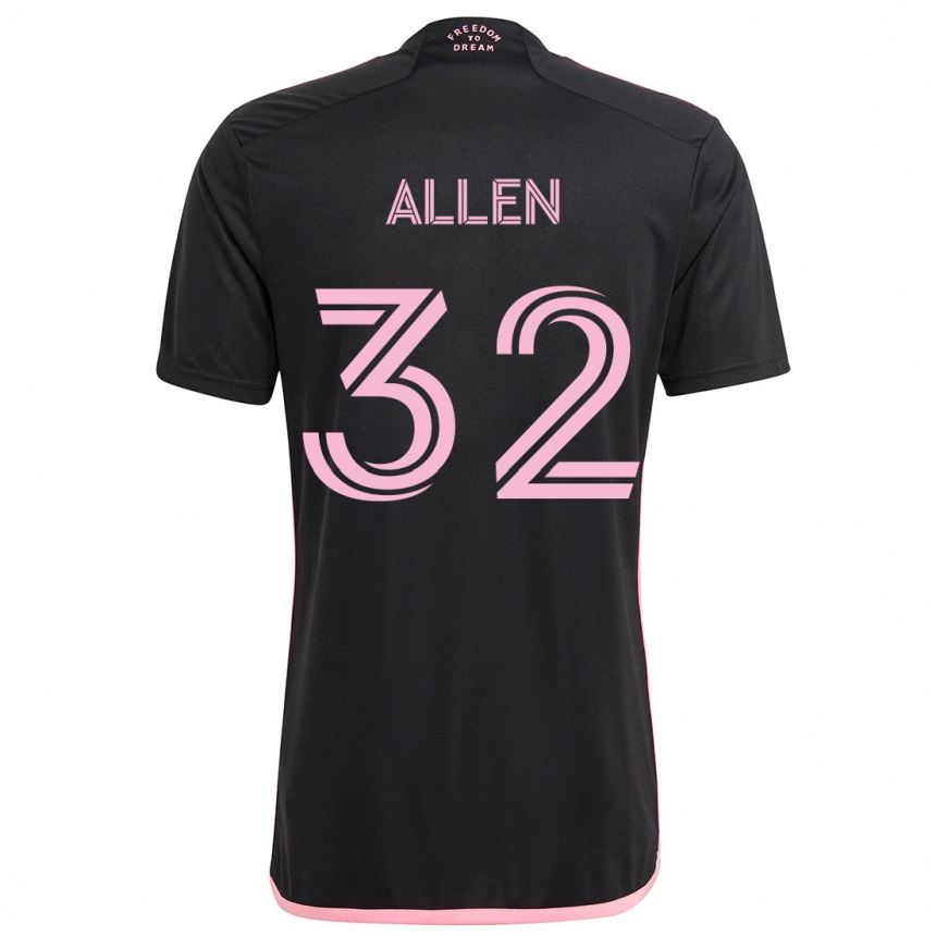 Vaikiškas Noah Allen #32 Juoda Išvykos Marškinėliai 2024/25 T-Shirt