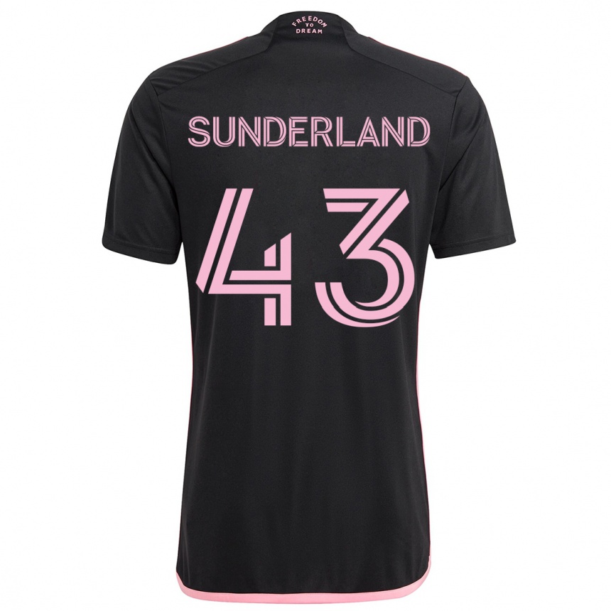 Vaikiškas Lawson Sunderland #43 Juoda Išvykos Marškinėliai 2024/25 T-Shirt