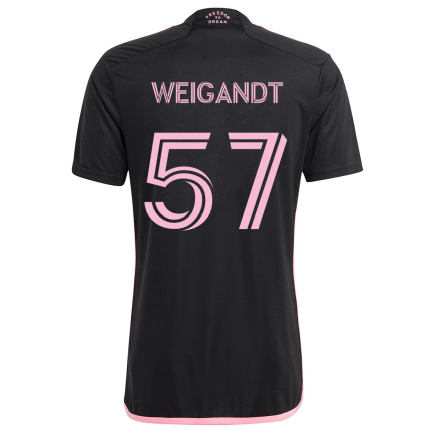 Vaikiškas Marcelo Weigandt #57 Juoda Išvykos Marškinėliai 2024/25 T-Shirt