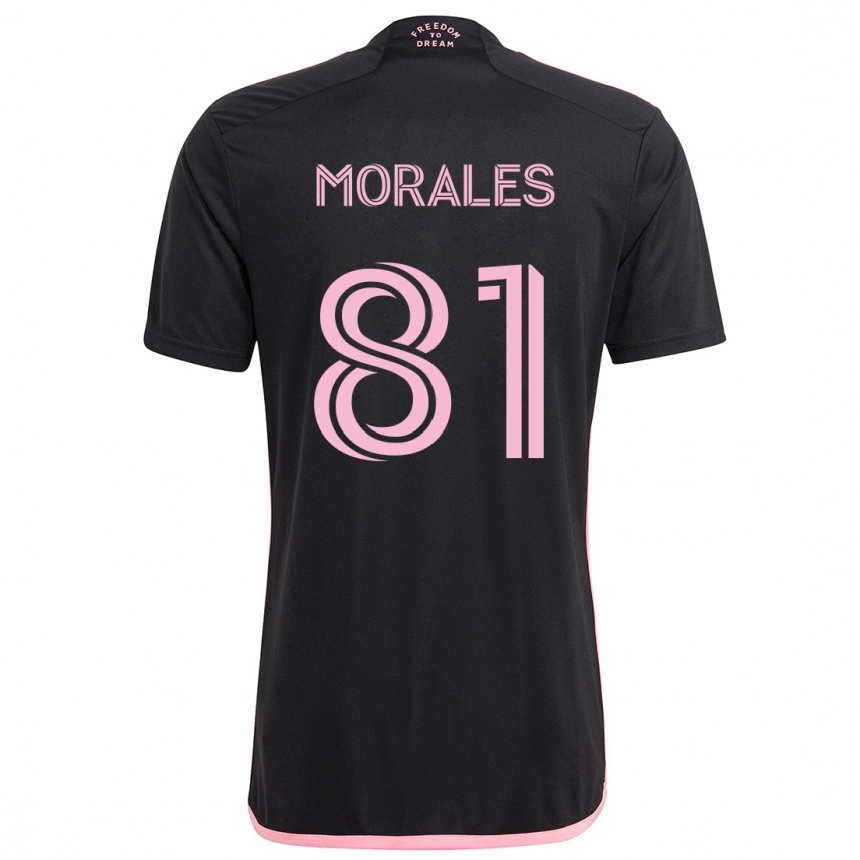 Vaikiškas Santiago Morales #81 Juoda Išvykos Marškinėliai 2024/25 T-Shirt