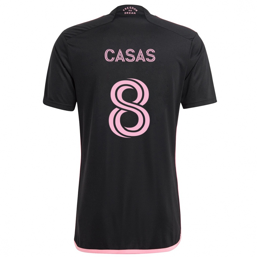 Vaikiškas Pep Casas #8 Juoda Išvykos Marškinėliai 2024/25 T-Shirt