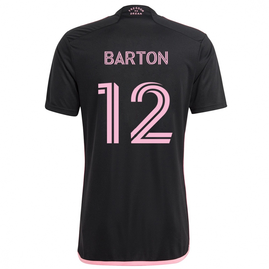 Vaikiškas Tye Barton #12 Juoda Išvykos Marškinėliai 2024/25 T-Shirt