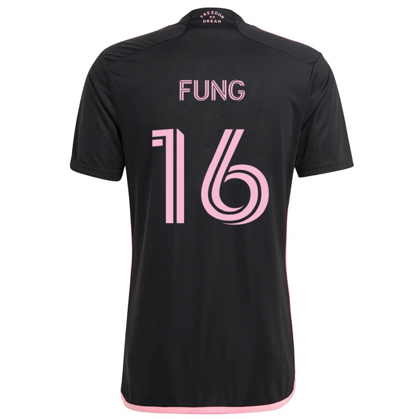 Vaikiškas Victor Fung #16 Juoda Išvykos Marškinėliai 2024/25 T-Shirt