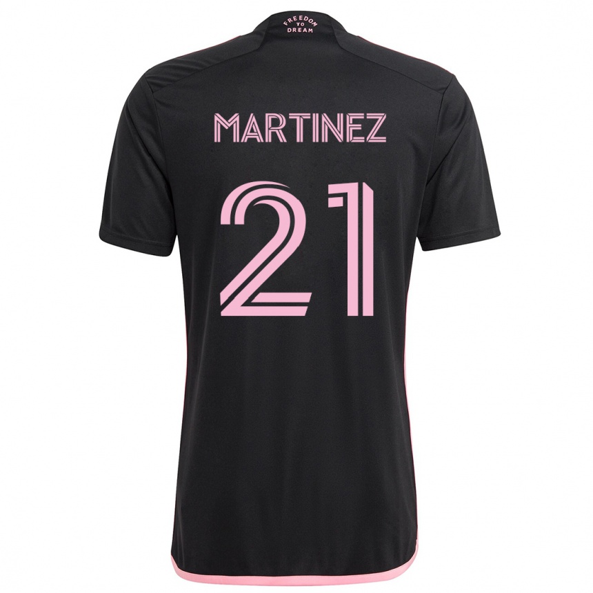 Vaikiškas Derrek Martinez #21 Juoda Išvykos Marškinėliai 2024/25 T-Shirt