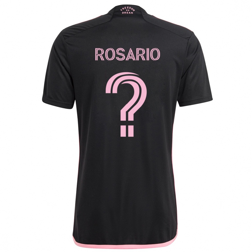 Vaikiškas Adrian Rosario #0 Juoda Išvykos Marškinėliai 2024/25 T-Shirt