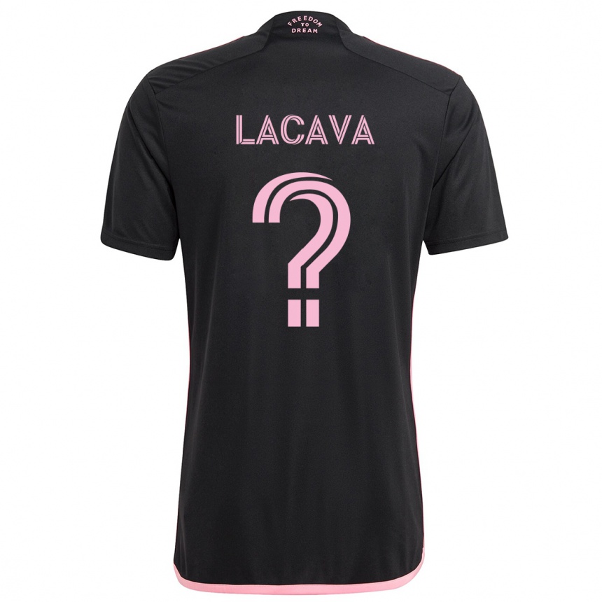 Vaikiškas Jake Lacava #0 Juoda Išvykos Marškinėliai 2024/25 T-Shirt