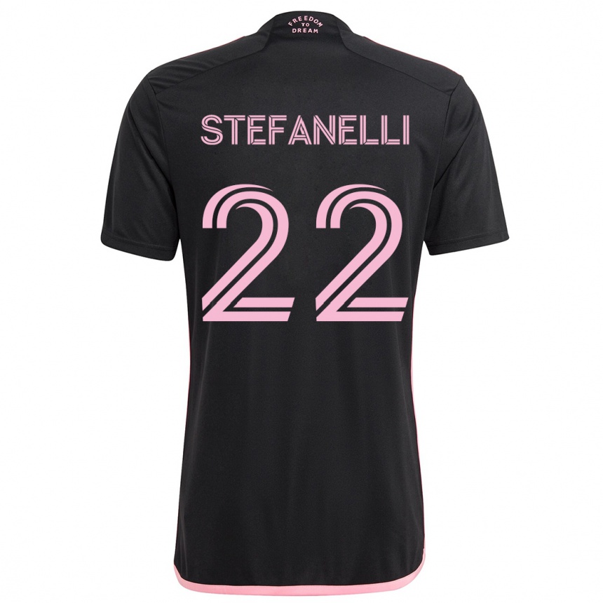 Vaikiškas Nicolás Stefanelli #22 Juoda Išvykos Marškinėliai 2024/25 T-Shirt