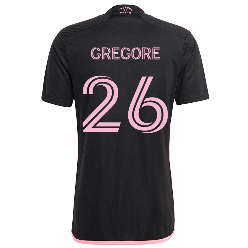 Vaikiškas Gregore #26 Juoda Išvykos Marškinėliai 2024/25 T-Shirt