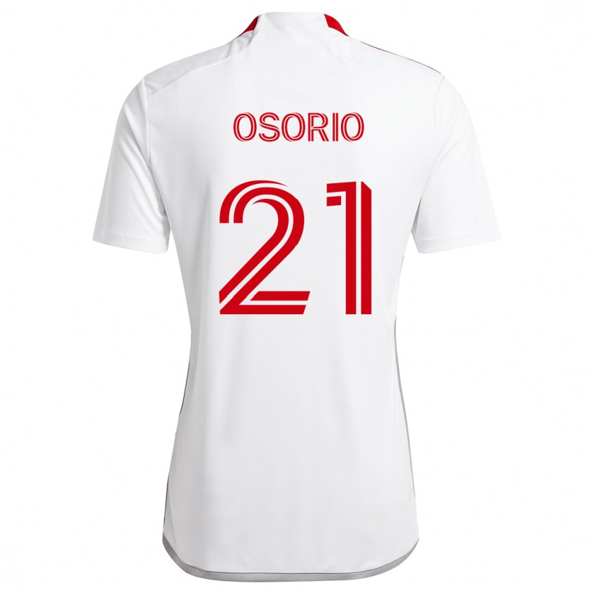 Vaikiškas Jonathan Osorio #21 Balta Raudona Išvykos Marškinėliai 2024/25 T-Shirt