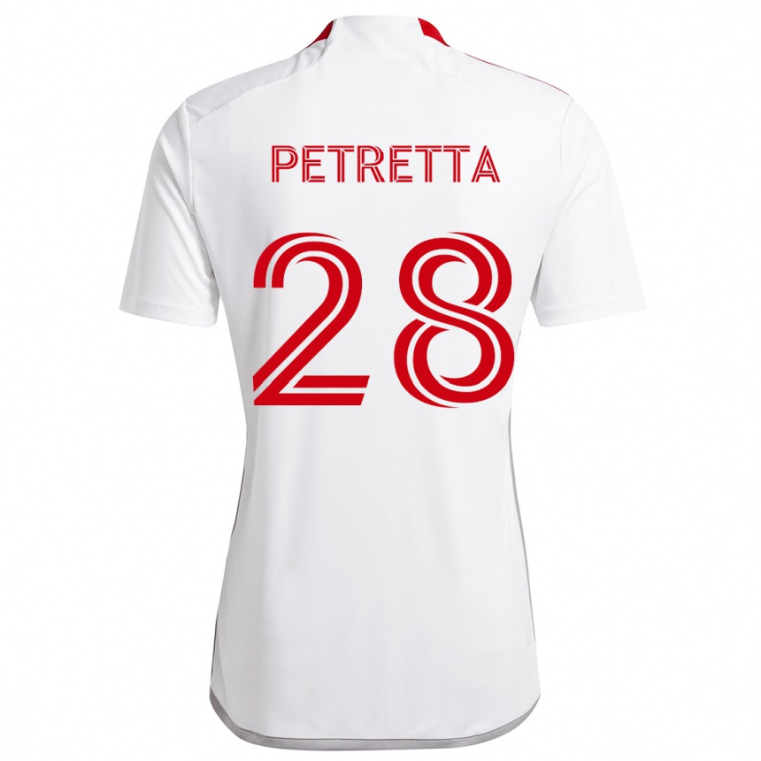 Vaikiškas Raoul Petretta #28 Balta Raudona Išvykos Marškinėliai 2024/25 T-Shirt