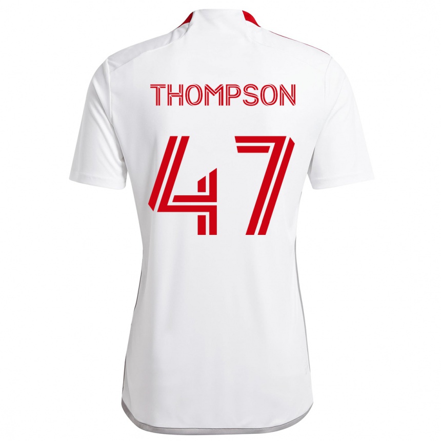 Vaikiškas Kosi Thompson #47 Balta Raudona Išvykos Marškinėliai 2024/25 T-Shirt