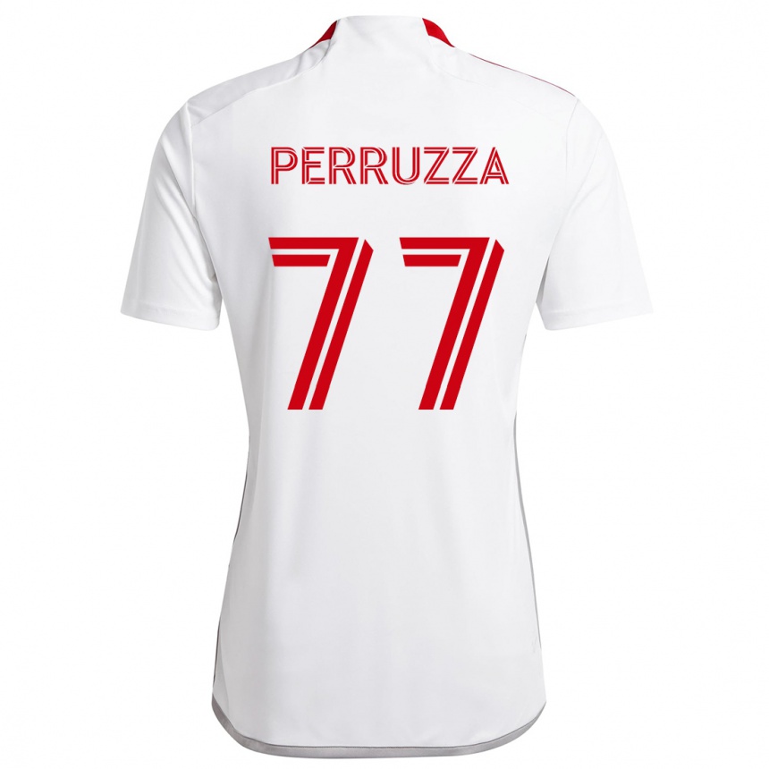 Vaikiškas Jordan Perruzza #77 Balta Raudona Išvykos Marškinėliai 2024/25 T-Shirt