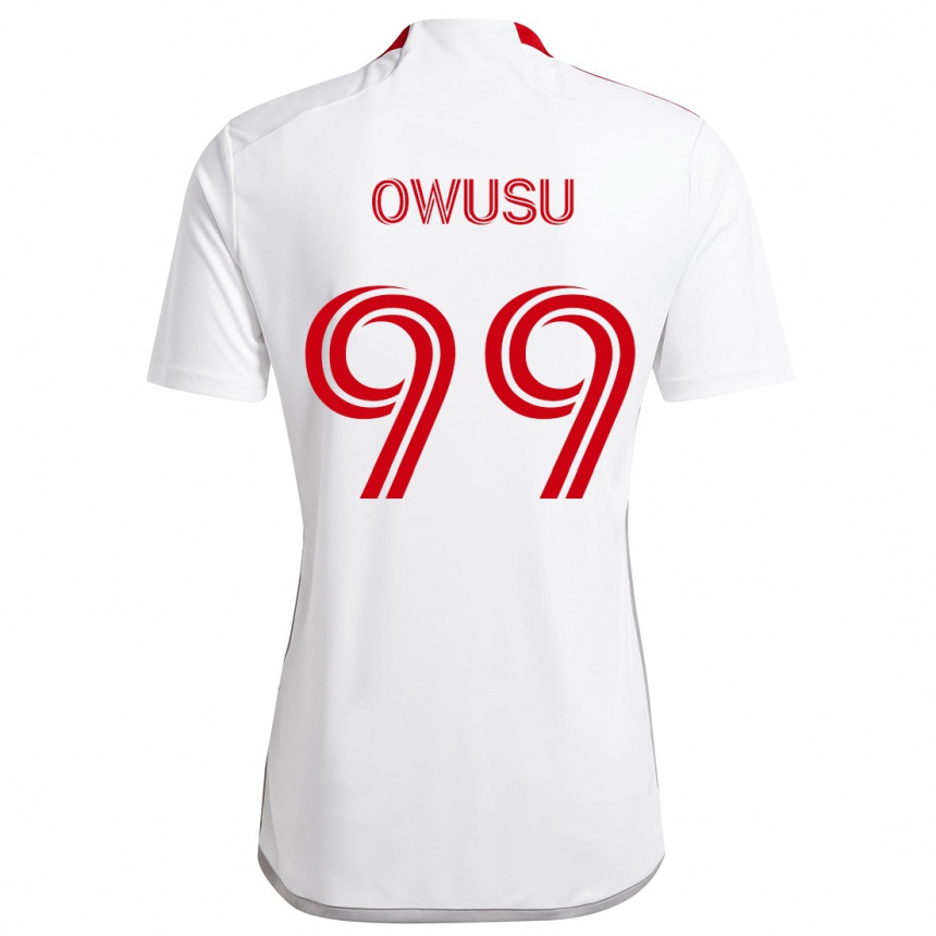 Vaikiškas Prince Osei Owusu #99 Balta Raudona Išvykos Marškinėliai 2024/25 T-Shirt