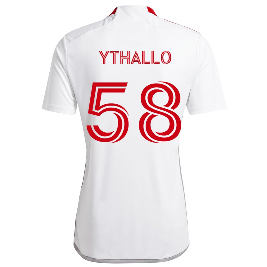 Vaikiškas Ythallo #58 Balta Raudona Išvykos Marškinėliai 2024/25 T-Shirt