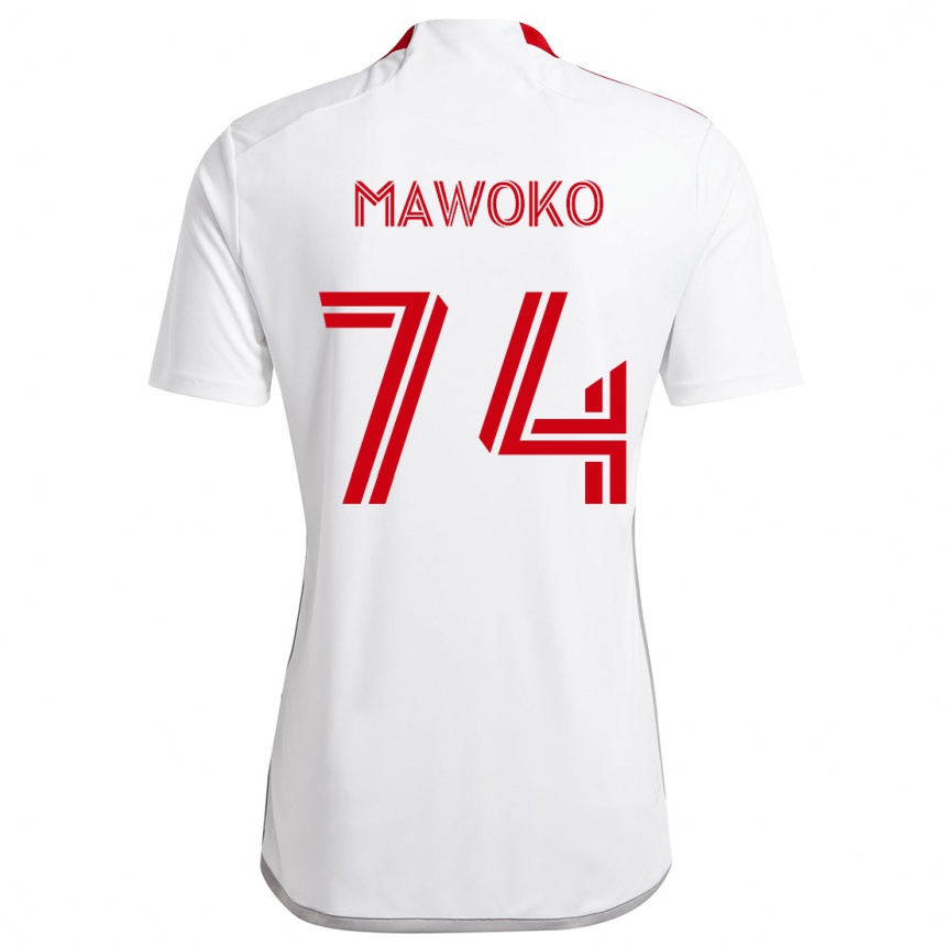 Vaikiškas Kundai Mawoko #74 Balta Raudona Išvykos Marškinėliai 2024/25 T-Shirt