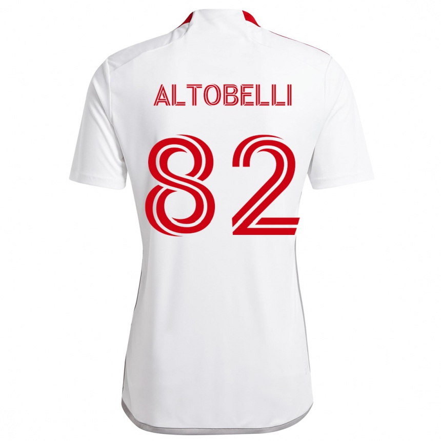 Vaikiškas Julian Altobelli #82 Balta Raudona Išvykos Marškinėliai 2024/25 T-Shirt