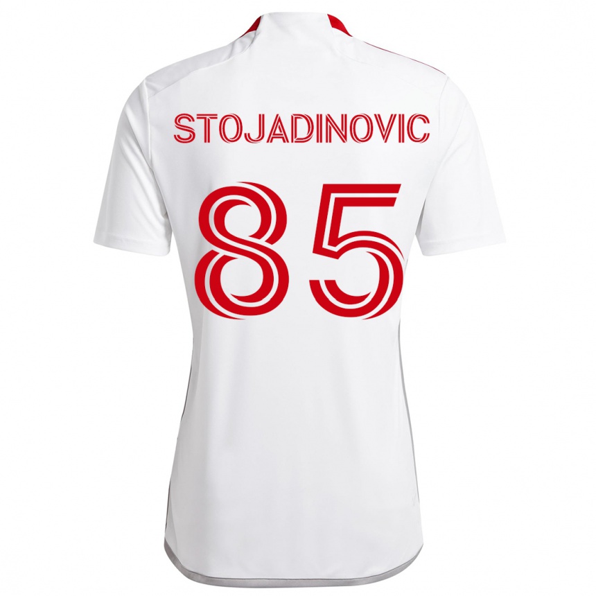 Vaikiškas Marko Stojadinovic #85 Balta Raudona Išvykos Marškinėliai 2024/25 T-Shirt