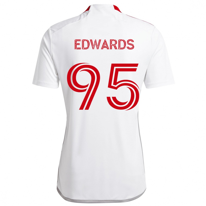 Vaikiškas Nathaniel Edwards #95 Balta Raudona Išvykos Marškinėliai 2024/25 T-Shirt