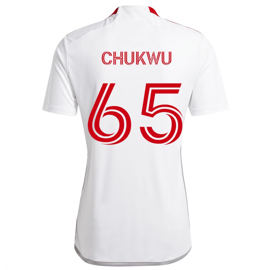 Vaikiškas Joses Chukwu #65 Balta Raudona Išvykos Marškinėliai 2024/25 T-Shirt