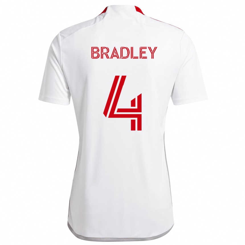 Vaikiškas Michael Bradley #4 Balta Raudona Išvykos Marškinėliai 2024/25 T-Shirt