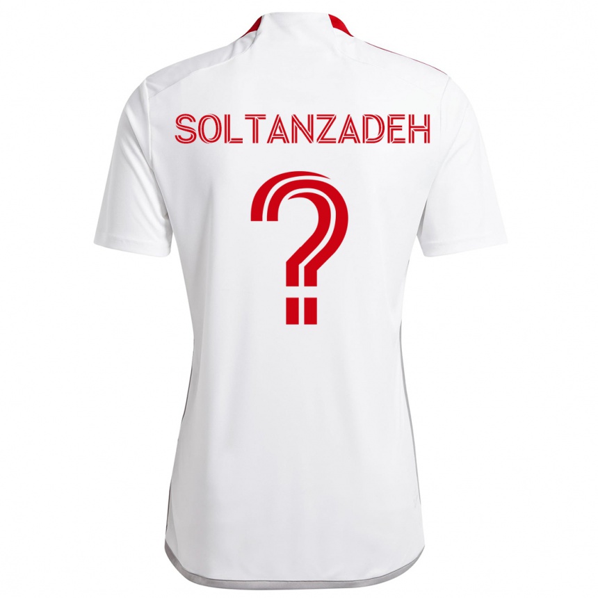 Vaikiškas Shayan Soltanzadeh #0 Balta Raudona Išvykos Marškinėliai 2024/25 T-Shirt