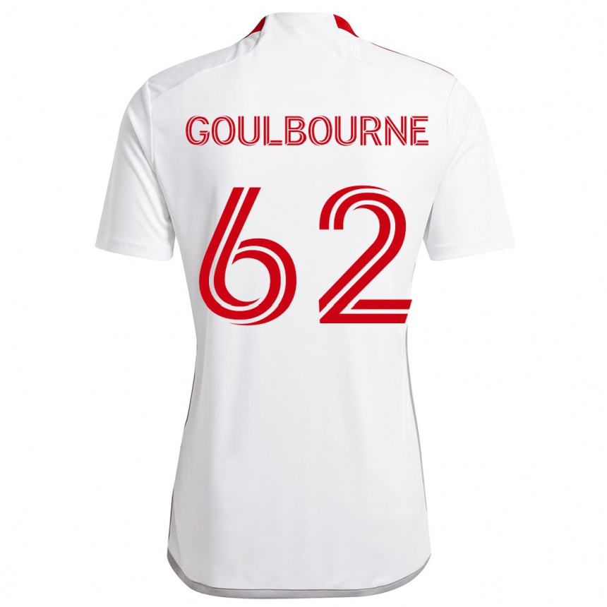 Vaikiškas Rohan Goulbourne #62 Balta Raudona Išvykos Marškinėliai 2024/25 T-Shirt