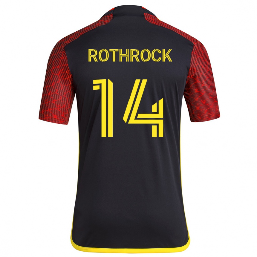 Vaikiškas Paul Rothrock #14 Raudona Juoda Išvykos Marškinėliai 2024/25 T-Shirt