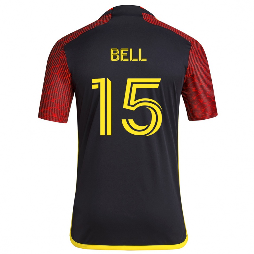 Vaikiškas Jon Bell #15 Raudona Juoda Išvykos Marškinėliai 2024/25 T-Shirt