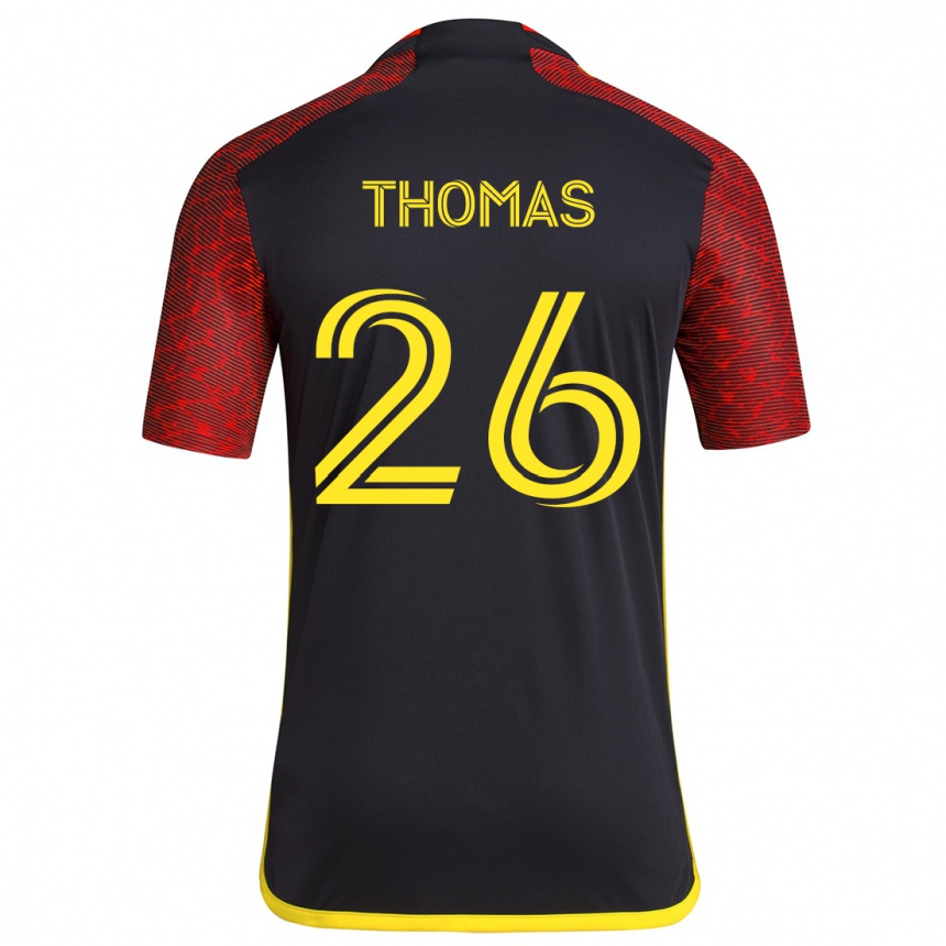 Vaikiškas Andrew Thomas #26 Raudona Juoda Išvykos Marškinėliai 2024/25 T-Shirt