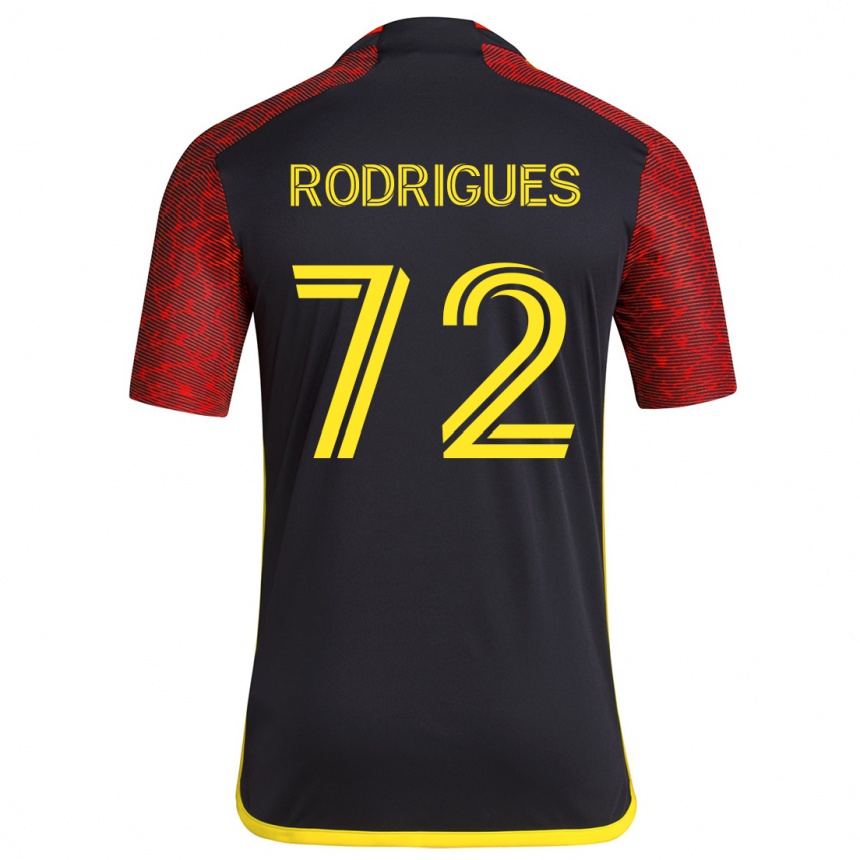 Vaikiškas Braudílio Rodrigues #72 Raudona Juoda Išvykos Marškinėliai 2024/25 T-Shirt