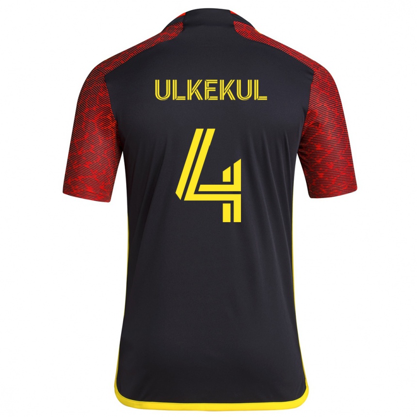 Vaikiškas Jodi Ulkekul #4 Raudona Juoda Išvykos Marškinėliai 2024/25 T-Shirt