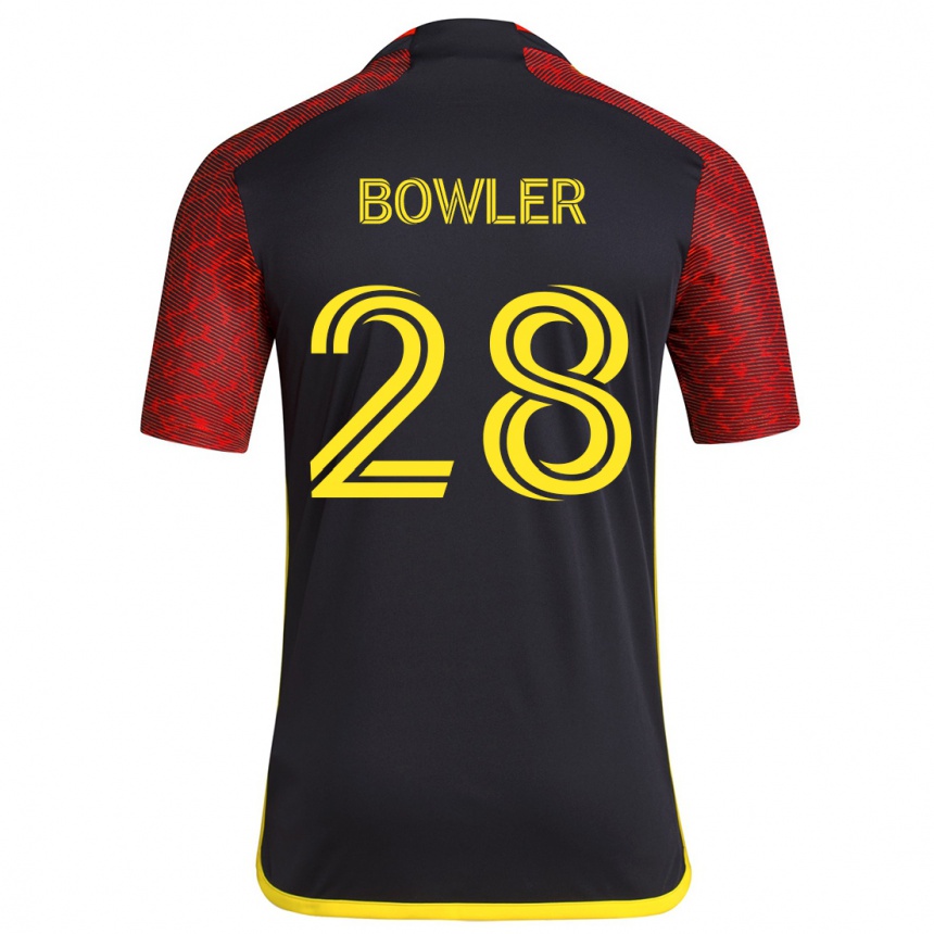 Vaikiškas Rachel Bowler #28 Raudona Juoda Išvykos Marškinėliai 2024/25 T-Shirt