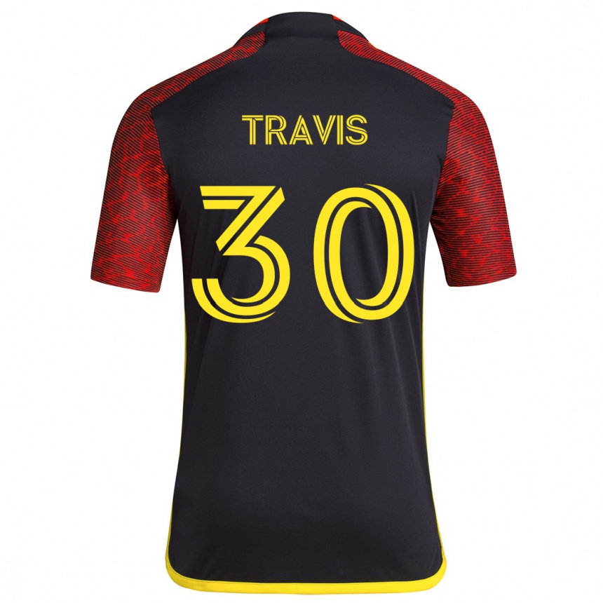 Vaikiškas Riley Travis #30 Raudona Juoda Išvykos Marškinėliai 2024/25 T-Shirt