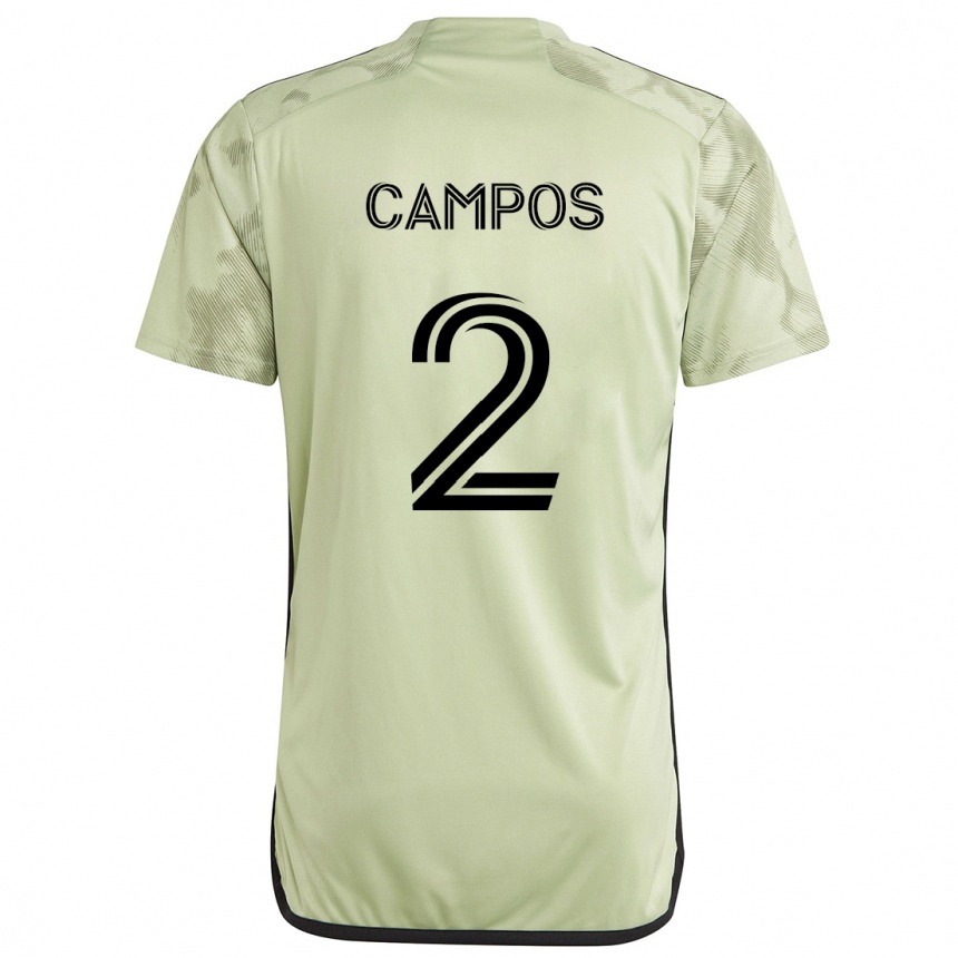 Vaikiškas Omar Campos #2 Šviesiai Žalia Išvykos Marškinėliai 2024/25 T-Shirt