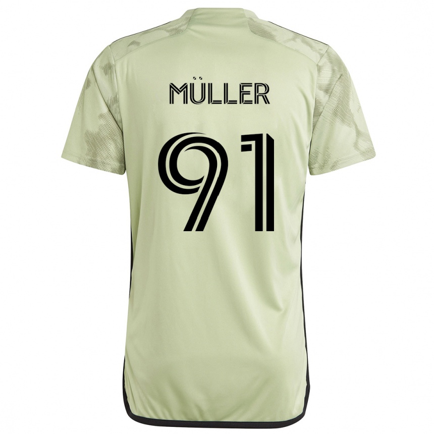 Vaikiškas Luis Müller #91 Šviesiai Žalia Išvykos Marškinėliai 2024/25 T-Shirt