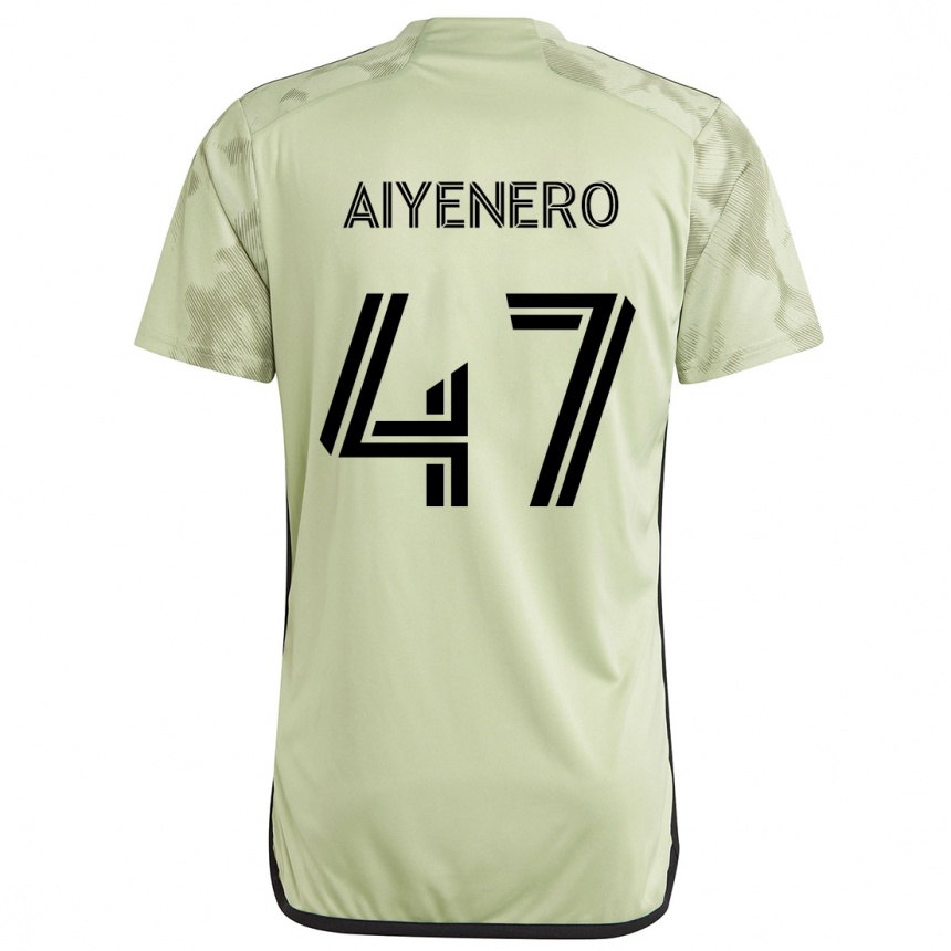 Vaikiškas Marius Aiyenero #47 Šviesiai Žalia Išvykos Marškinėliai 2024/25 T-Shirt