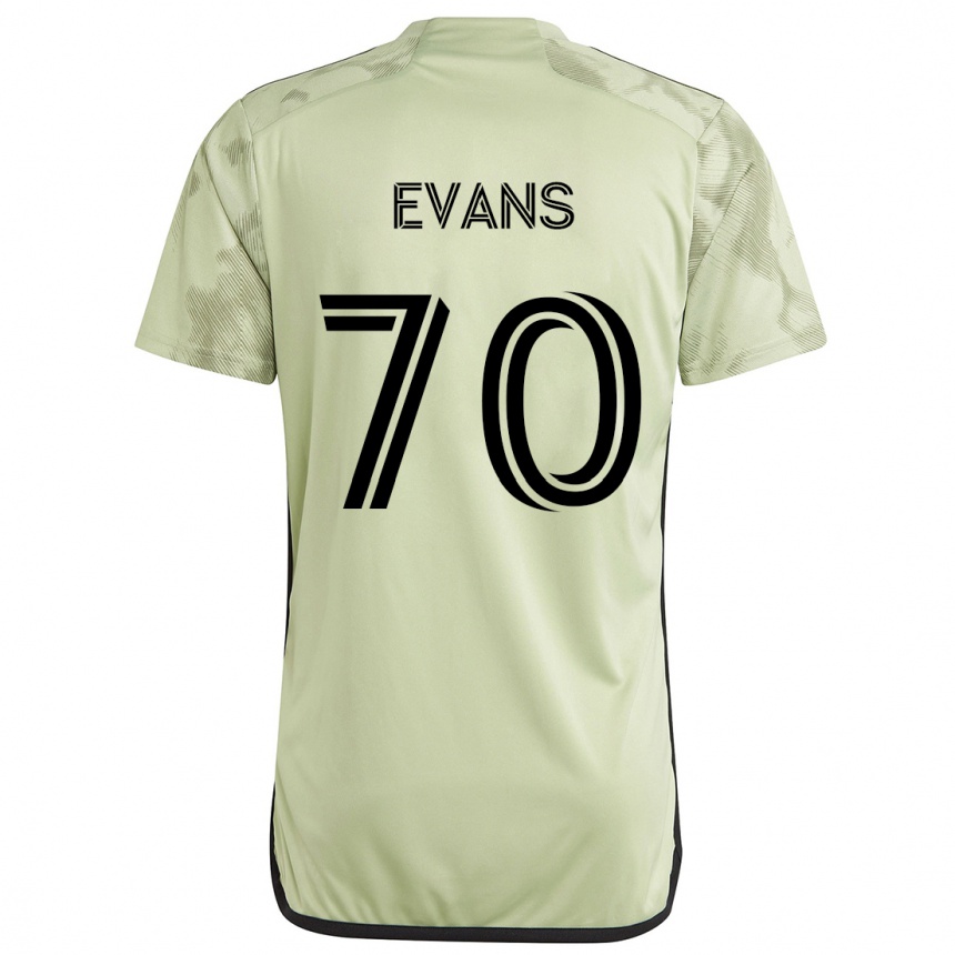 Vaikiškas Matthew Evans #70 Šviesiai Žalia Išvykos Marškinėliai 2024/25 T-Shirt