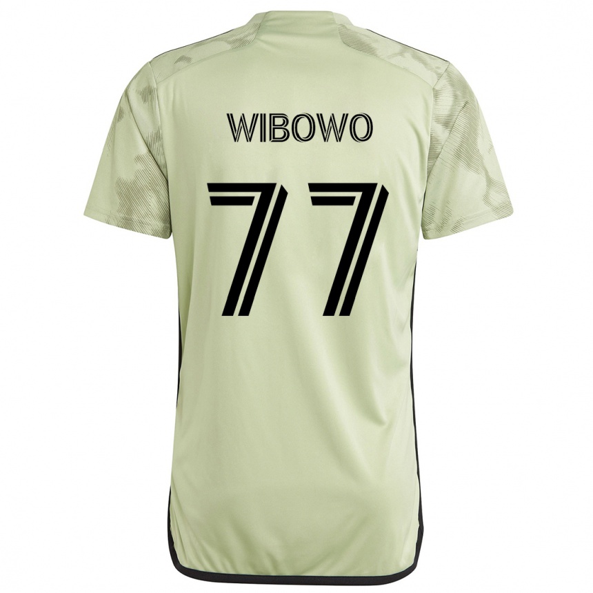 Vaikiškas Adrian Wibowo #77 Šviesiai Žalia Išvykos Marškinėliai 2024/25 T-Shirt