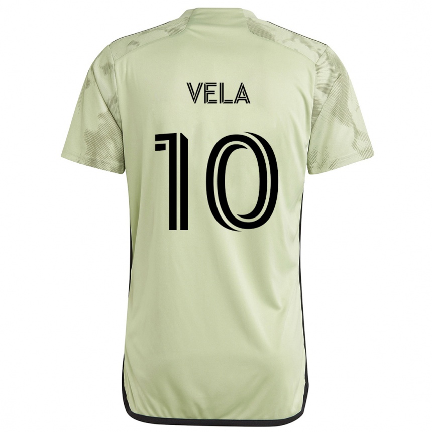 Vaikiškas Carlos Vela #10 Šviesiai Žalia Išvykos Marškinėliai 2024/25 T-Shirt