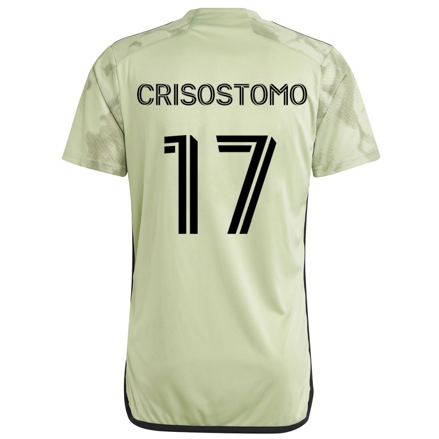 Vaikiškas Danny Crisostomo #17 Šviesiai Žalia Išvykos Marškinėliai 2024/25 T-Shirt