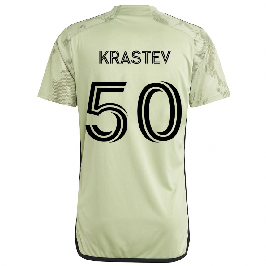 Vaikiškas Filip Krastev #50 Šviesiai Žalia Išvykos Marškinėliai 2024/25 T-Shirt