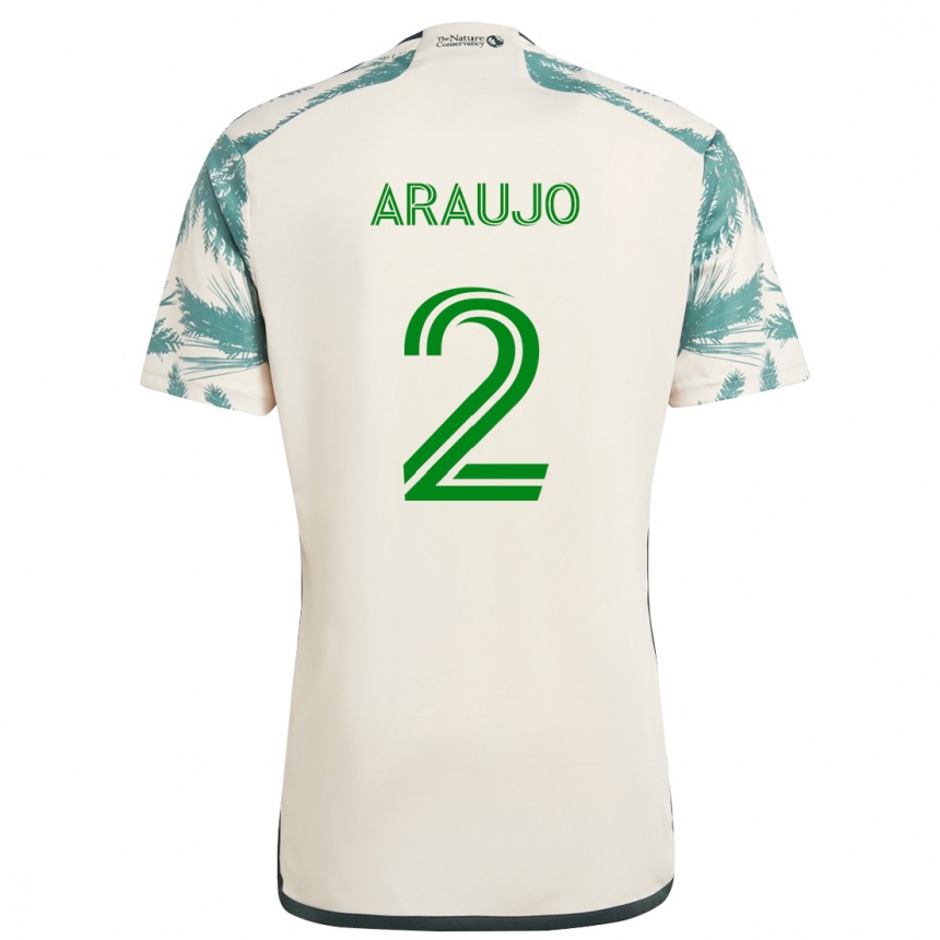 Vaikiškas Miguel Araujo #2 Smėlio Ruda Išvykos Marškinėliai 2024/25 T-Shirt