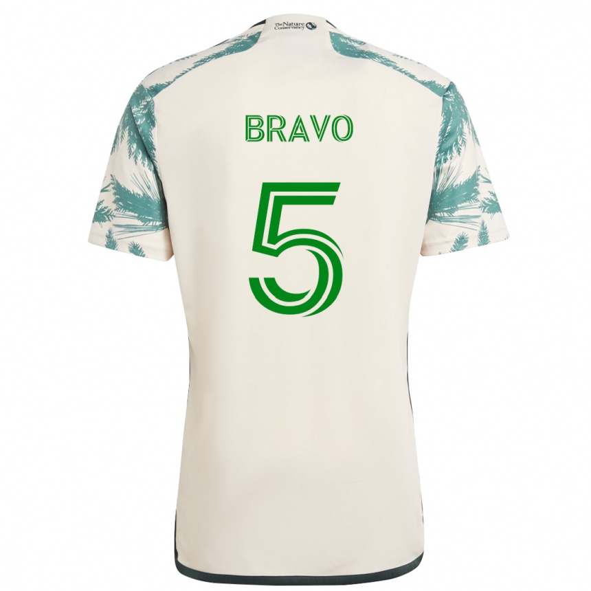 Vaikiškas Claudio Bravo #5 Smėlio Ruda Išvykos Marškinėliai 2024/25 T-Shirt