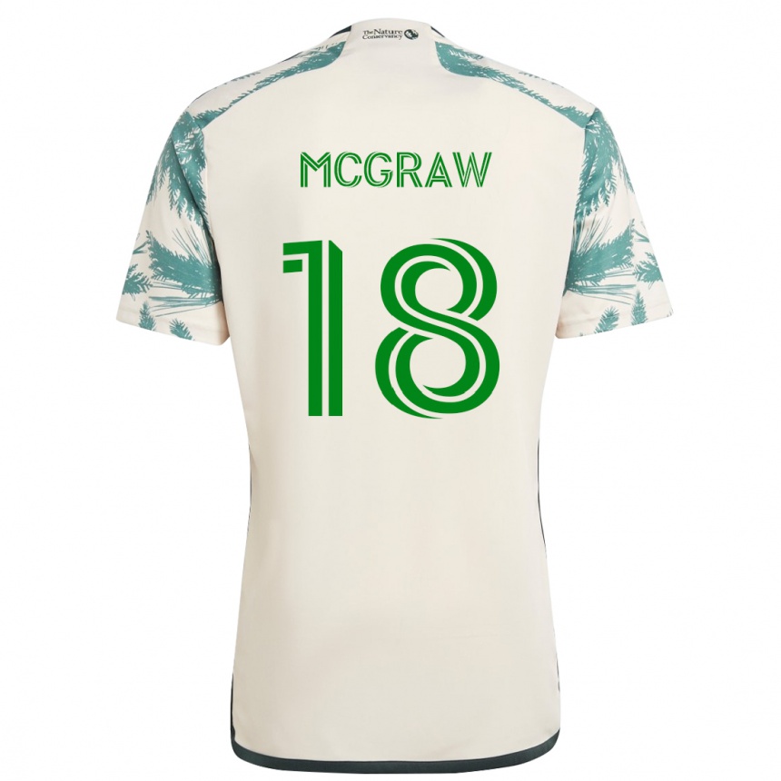 Vaikiškas Zac Mcgraw #18 Smėlio Ruda Išvykos Marškinėliai 2024/25 T-Shirt