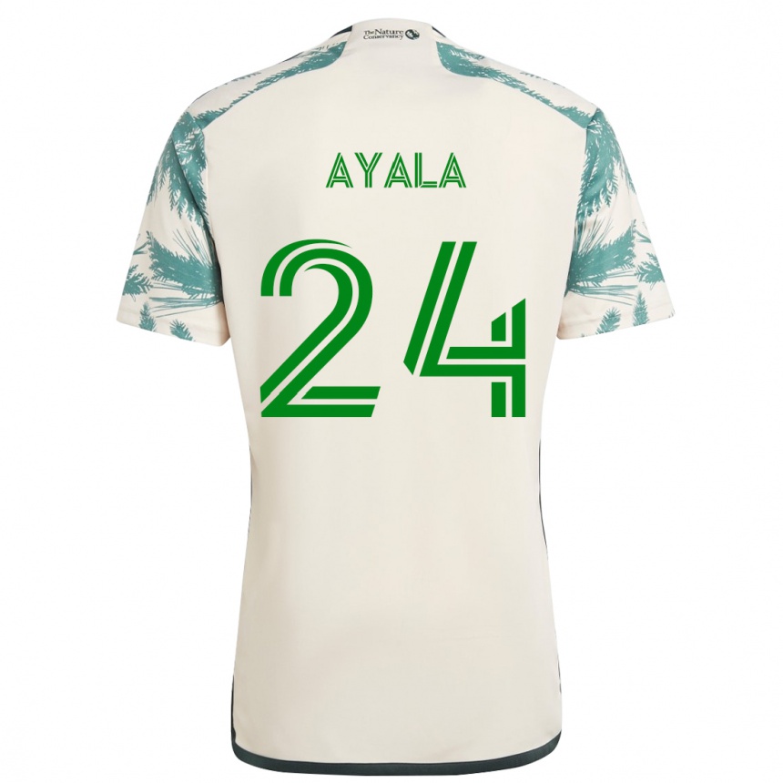 Vaikiškas David Ayala #24 Smėlio Ruda Išvykos Marškinėliai 2024/25 T-Shirt