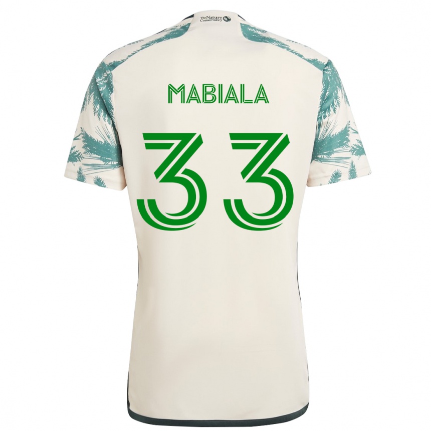 Vaikiškas Larrys Mabiala #33 Smėlio Ruda Išvykos Marškinėliai 2024/25 T-Shirt