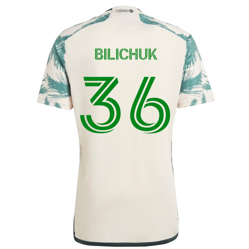 Vaikiškas Ryan Bilichuk #36 Smėlio Ruda Išvykos Marškinėliai 2024/25 T-Shirt